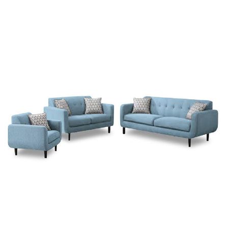 Juego de Sala Vintage 3 2 1 Zoe Celeste Juego de Sala Vintage 3 2 1 Zoe Celeste