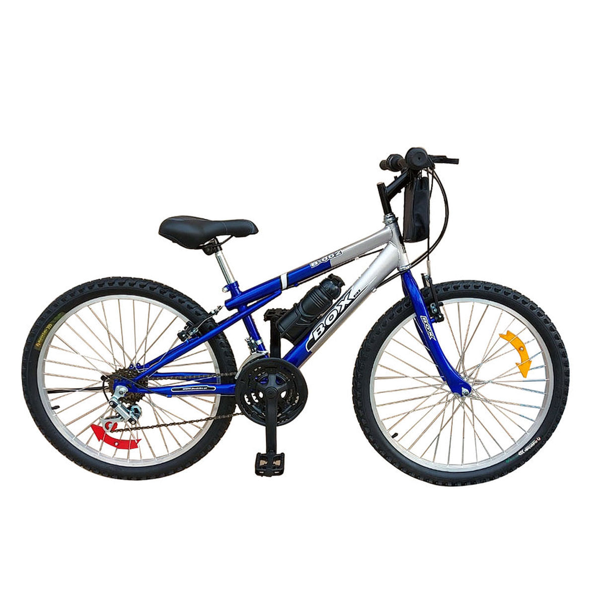 Bicicleta Box Bike MTB Aro 24 Azul con Gris
