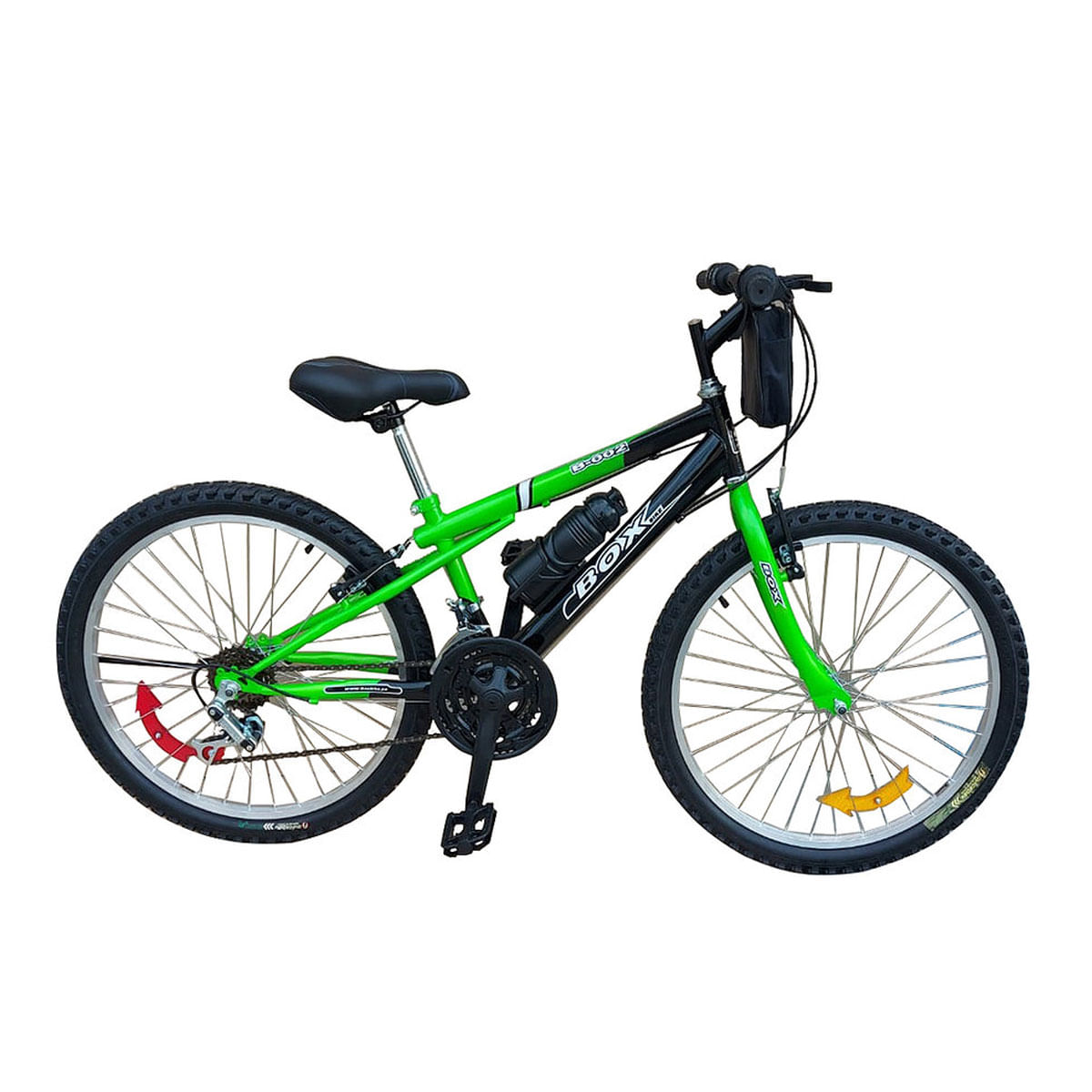 Bicicleta Box Bike MTB Aro 24 Verde con Negro