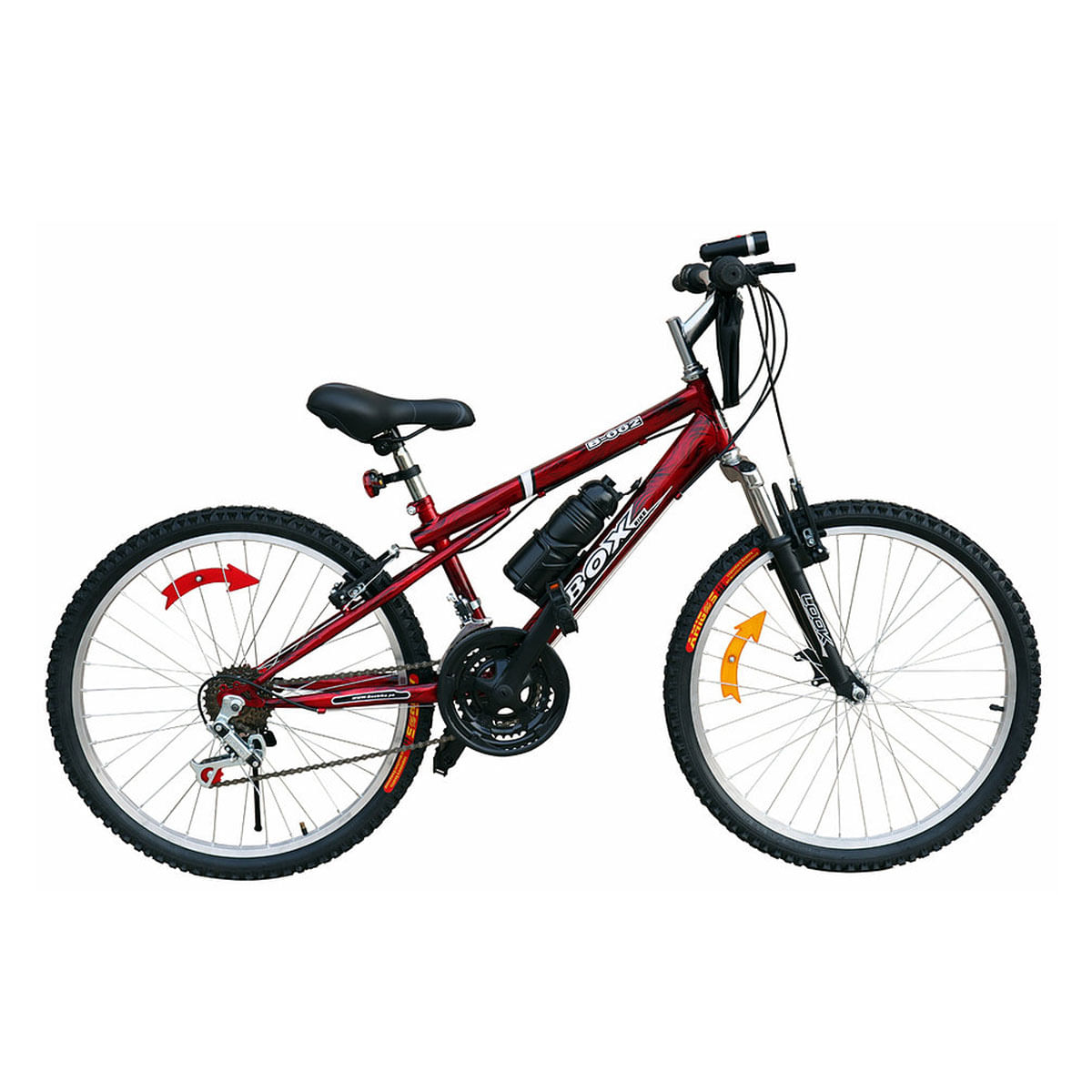 Bicicleta Box Bike MTB con Suspensión Delantera Aro 24 - Rojo