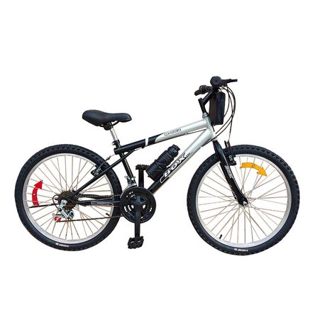 Bicicleta Box Bike MTB Aro 24 Clásica Negro con Gris