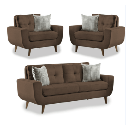 Juego de Sala 3 1 1 Kayruth Marrón Juego de Sala 3 1 1 Kayruth Marrón