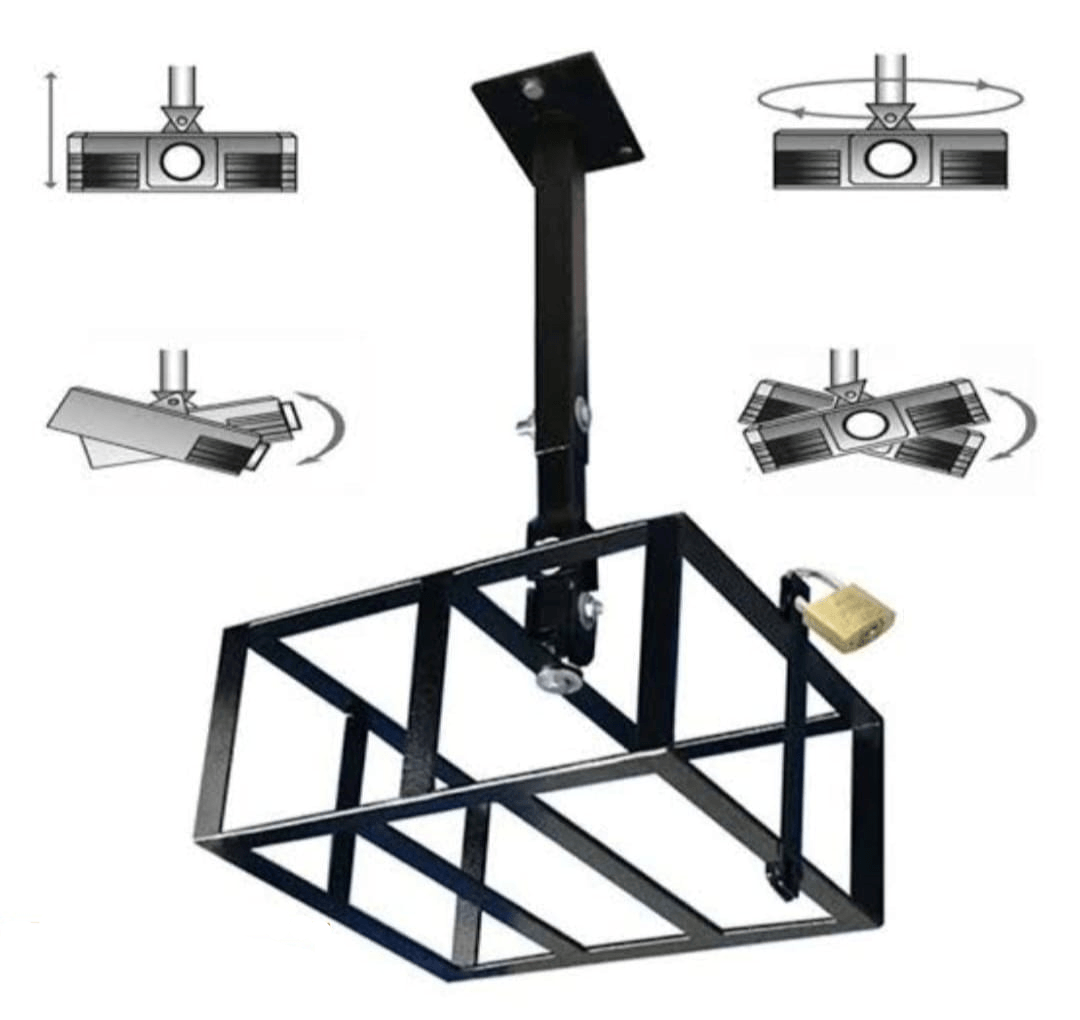 Rack para Proyector Multimedia Jaula Antirrobo Krearack Negro