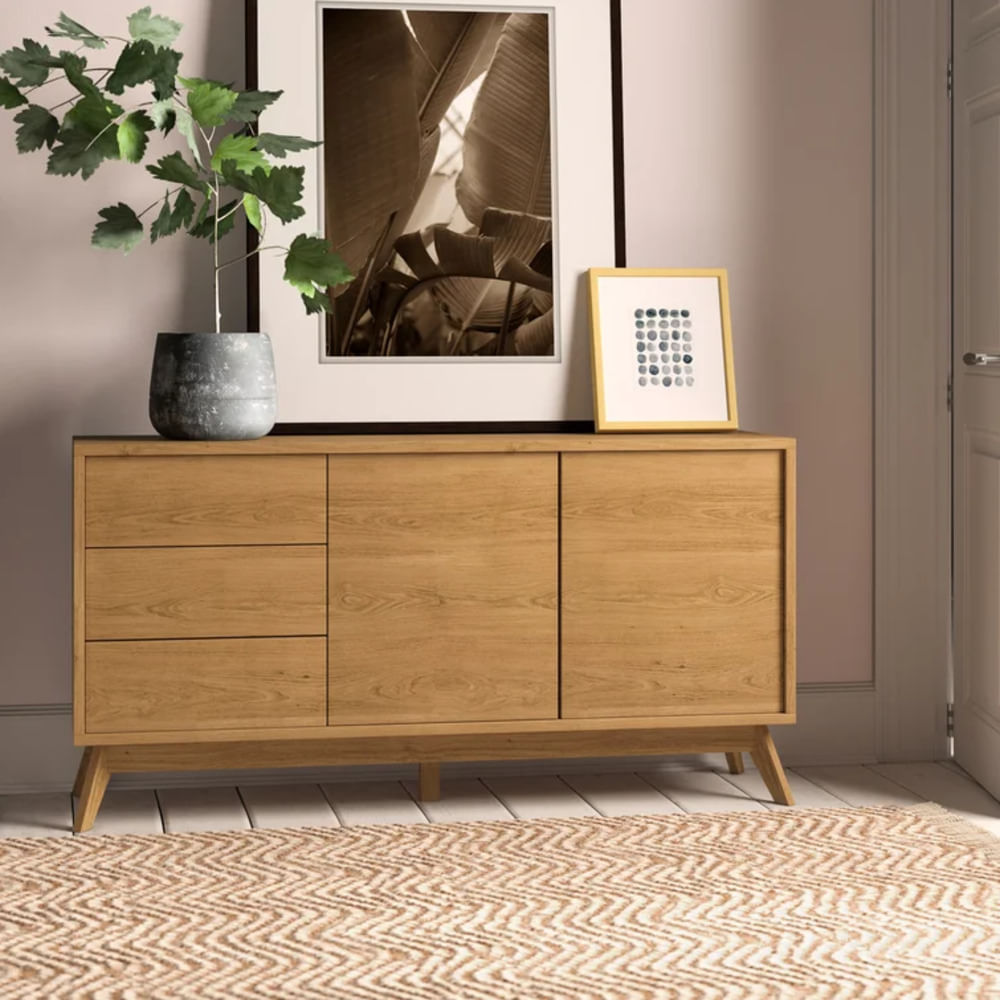 Recibidor Contemporáneo Escalar Marrón 145 cm