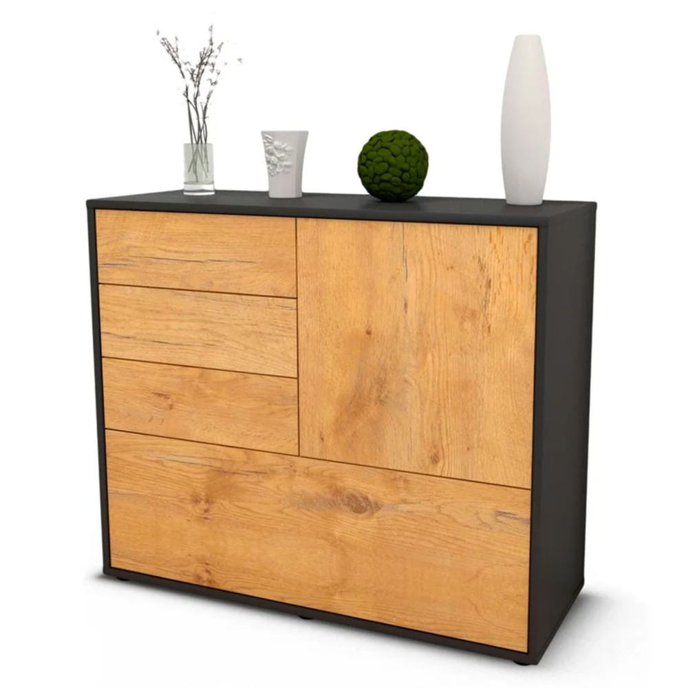 Recibidor Contemporáneo Lince Marrón-Negro 92 cm