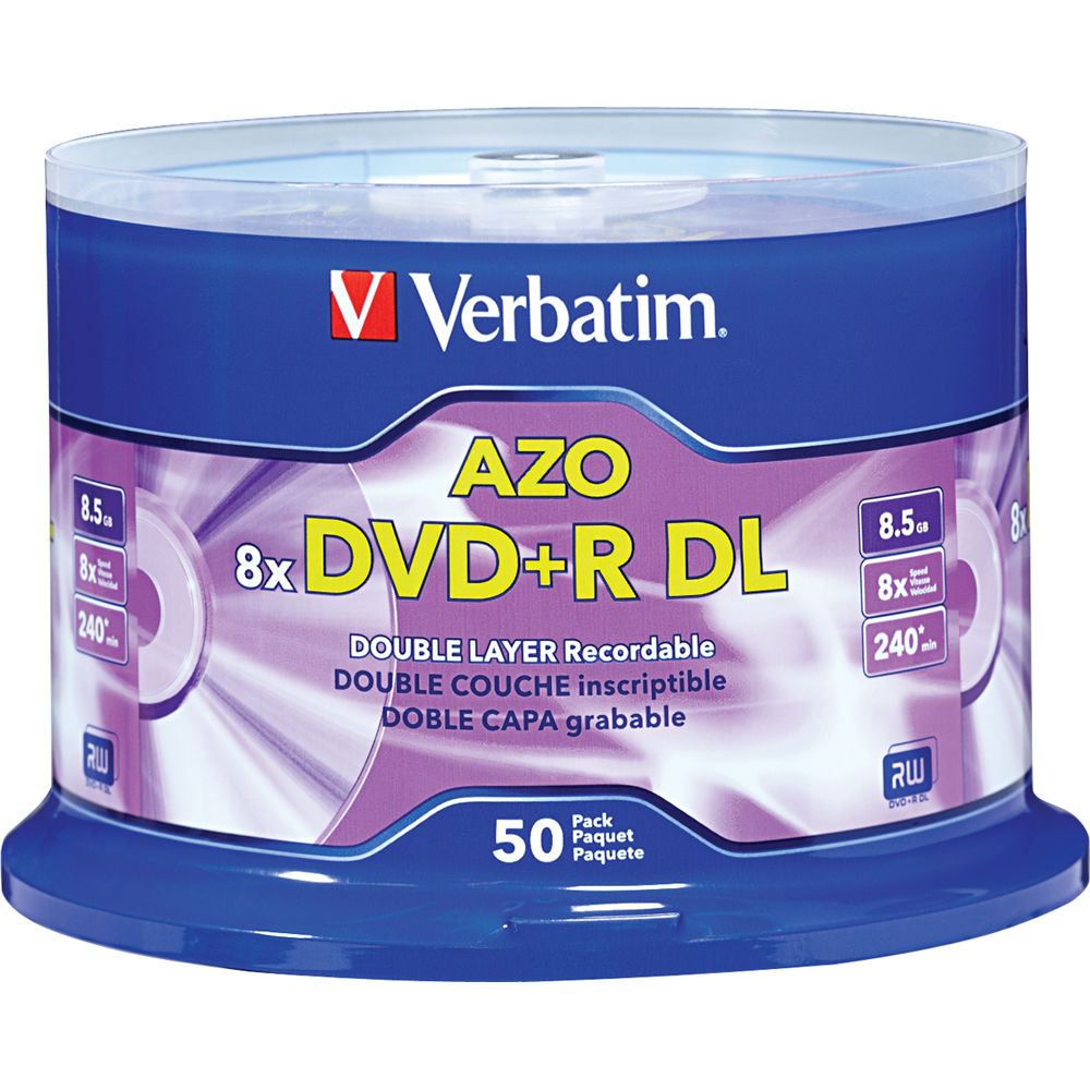 Pack de 50 Discos Grabables Verbatim Dvd+R Double Layer de 8.5Gb y 8X de Velocidad en Estuche 964986-REG Pack de 50 Discos Grabables Verbatim Dvd+R Double Layer de 8.5Gb y 8X de Velocidad en Estuche 964986-REG