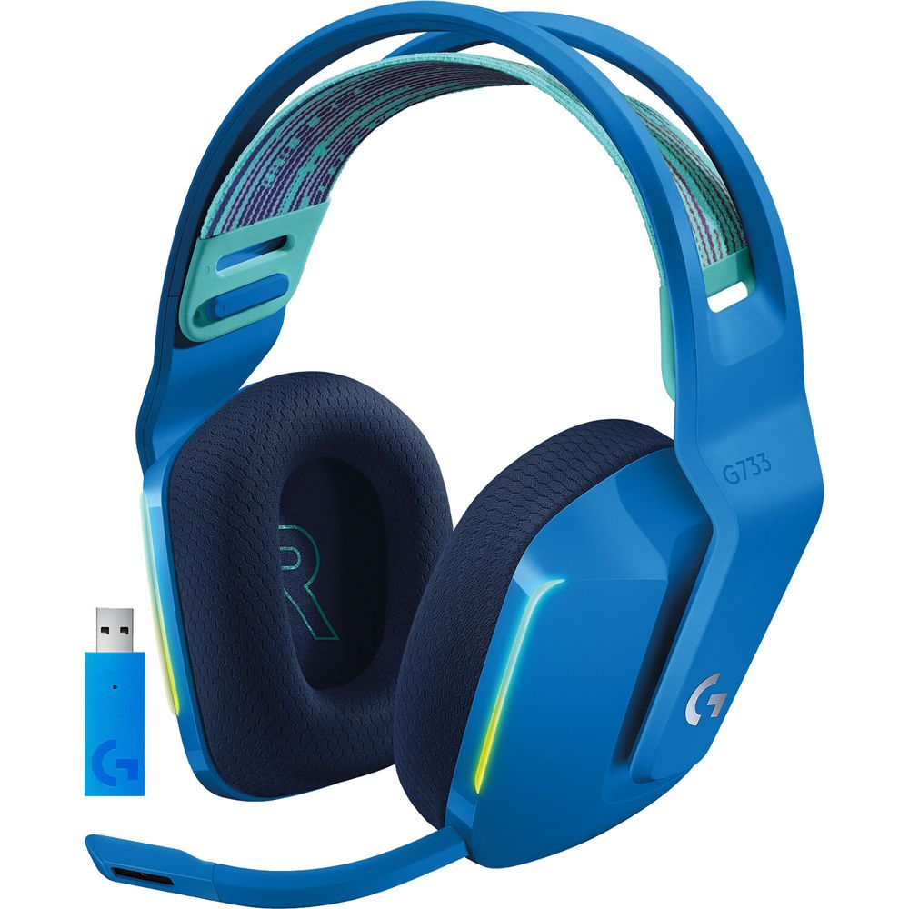 Auriculares Inalámbricos Rgb para Juegos Logitech G G733 Lightspeed Azul 1665554-REG Auriculares Inalámbricos Rgb para Juegos Logitech G G733 Lightspeed Azul 1665554-REG
