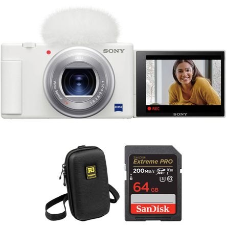 Cámara Digital Sony Zv 1 con Kit de Accesorios Blanco 1660419-REG Cámara Digital Sony Zv 1 con Kit de Accesorios Blanco 1660419-REG