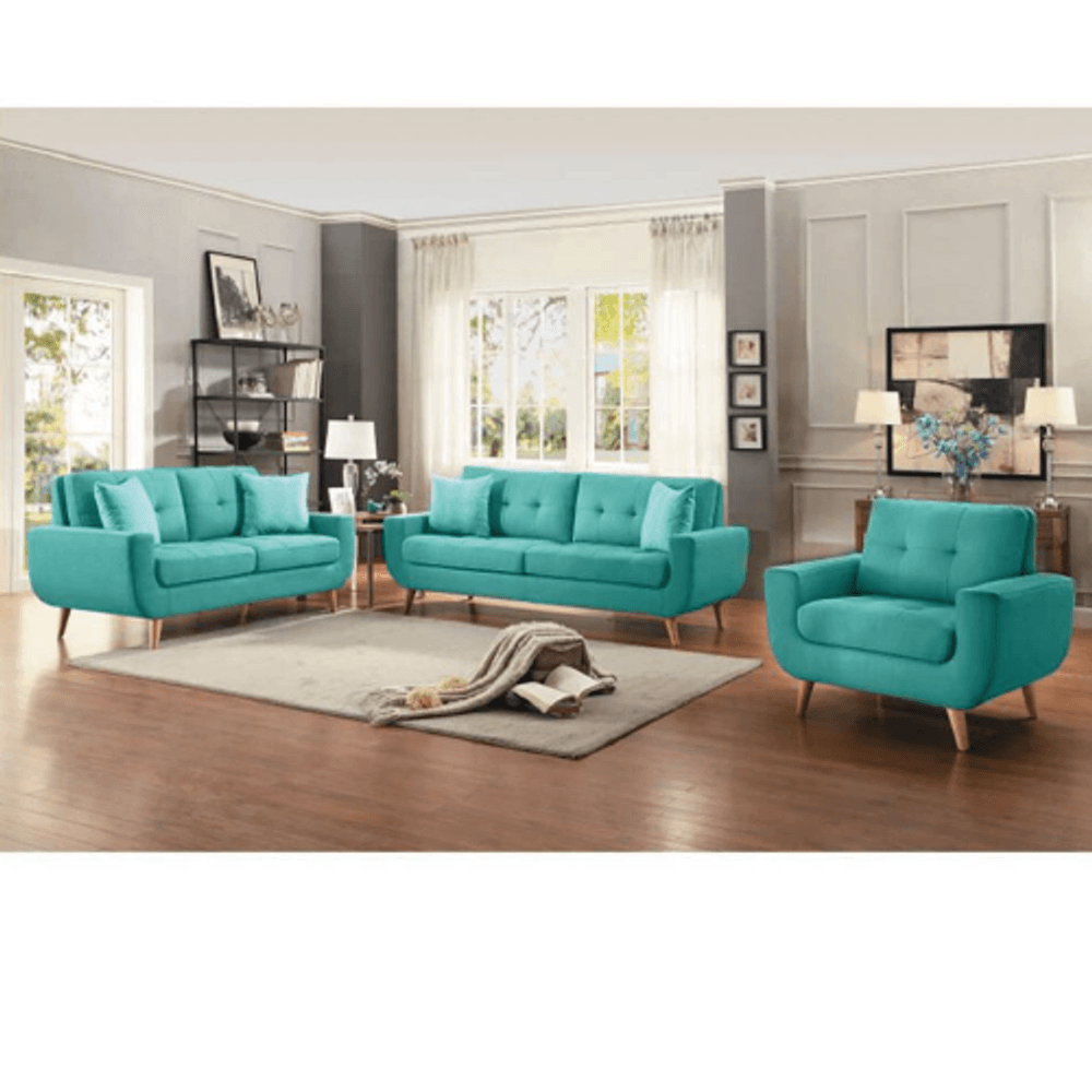 Juego de Sala 3 2 1 Kayra Alto Hogar Turquesa Juego de Sala 3 2 1 Kayra Alto Hogar Turquesa