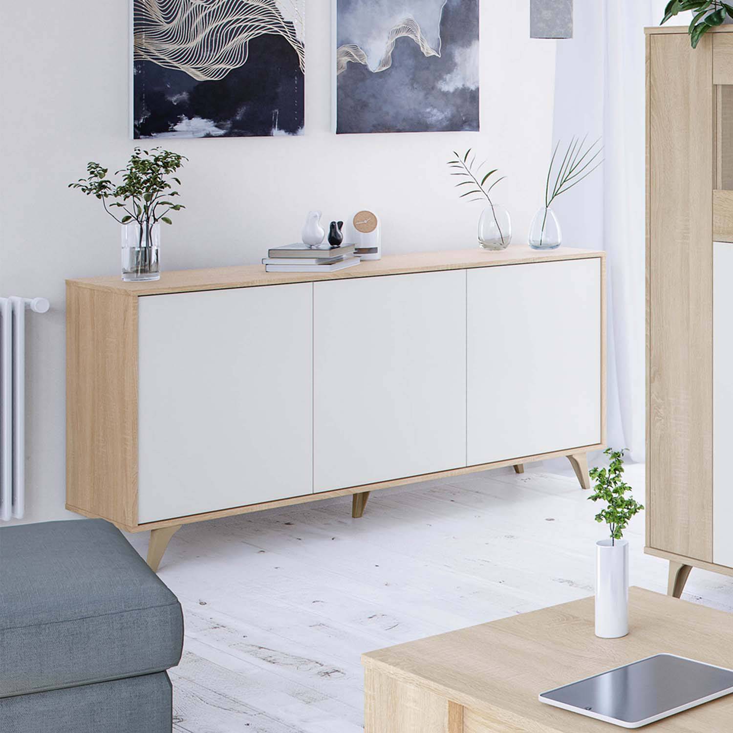 Aparador Vintage Ethel 3 Puertas