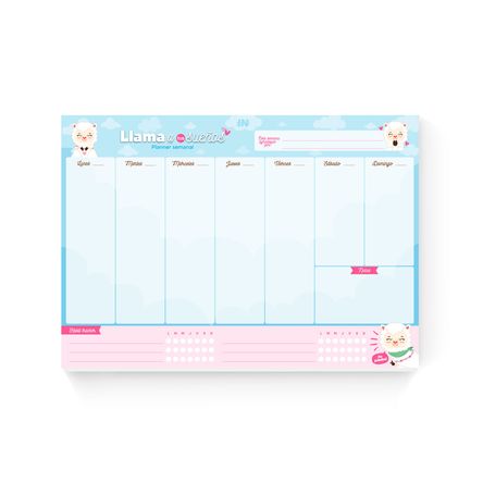 Planner semanal Ingenial modelo LLAMI