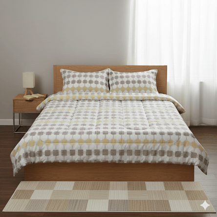 Edredón con Funda Sham Alondra Cora King Edredón bramante con Funda Sham Cora King Alondra