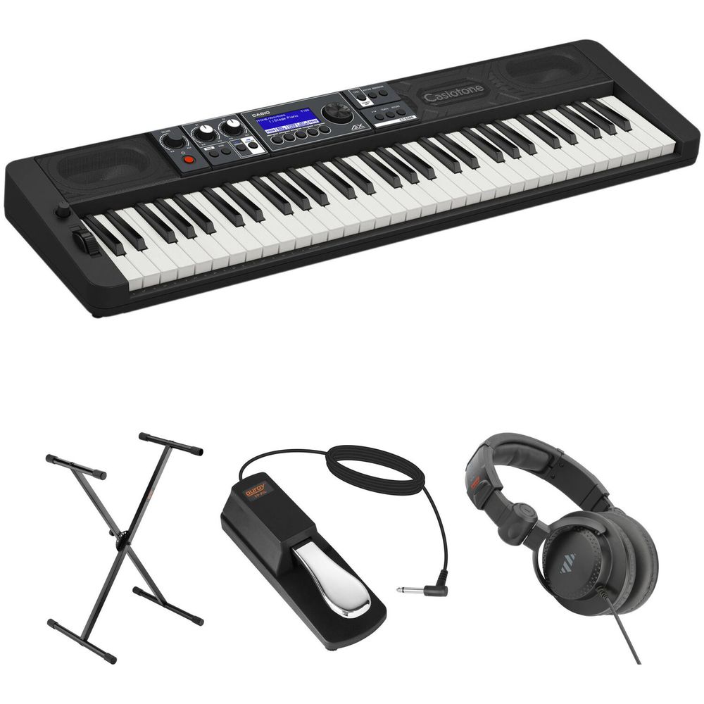 Kit de Valor de Teclado Portátil Casio Ct S500 de 61 Teclas con Soporte Pedal y Auriculares 1689404-REG Kit de Valor de Teclado Portátil Casio Ct S500 de 61 Teclas con Soporte Pedal y Auriculares 1689404-REG