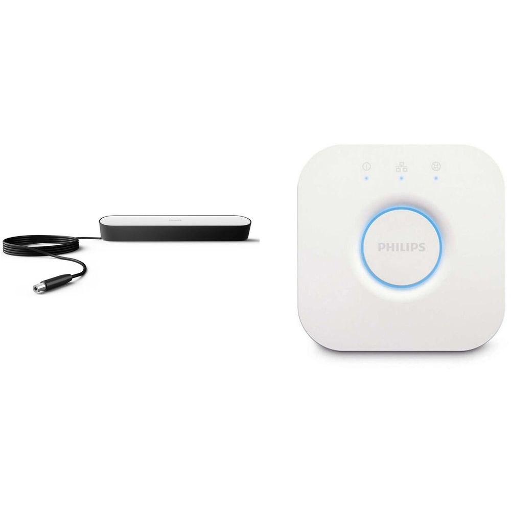 Philips Hue Bridge Y Barra de Luz Play White Color Ambiance Negro 1700441-REG Philips Hue Bridge Y Barra de Luz Play White Color Ambiance Negro 1700441-REG