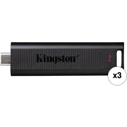 Pack de 3 Unidades de Kingston Datatraveler Max Usb 3.2 Gen 2 Type C de 1Tb 1721951-REG