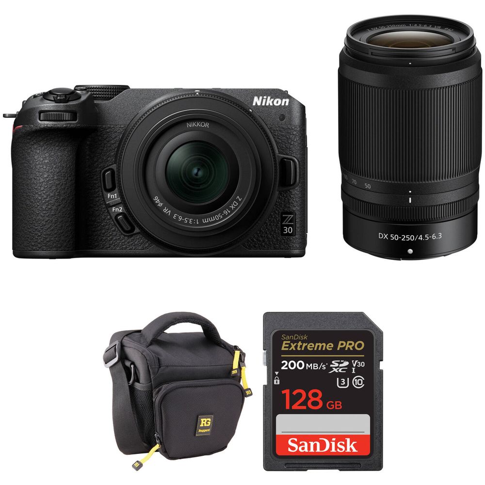 Cámara sin Espejo Nikon Z30 con Lentes 16 50Mm y 50 250Mm y Kit de Bolsa 1736769-REG Cámara sin Espejo Nikon Z30 con Lentes 16 50Mm y 50 250Mm y Kit de Bolsa 1736769-REG