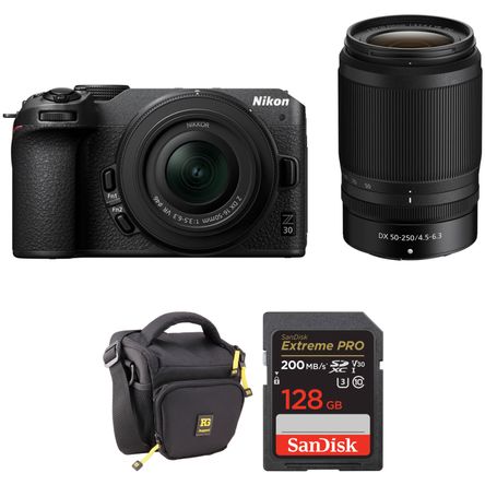 Cámara sin Espejo Nikon Z30 con Lentes 16 50Mm y 50 250Mm y Kit de Bolsa 1736769-REG Cámara sin Espejo Nikon Z30 con Lentes 16 50Mm y 50 250Mm y Kit de Bolsa 1736769-REG