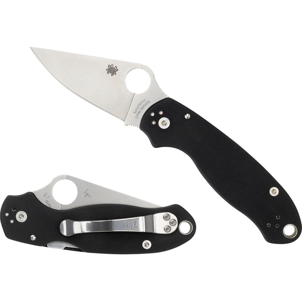 Navaja Plegable Spyderco para 3 Hoja Satinada Mango Negro 1753753-REG Navaja Plegable Spyderco para 3 Hoja Satinada Mango Negro 1753753-REG