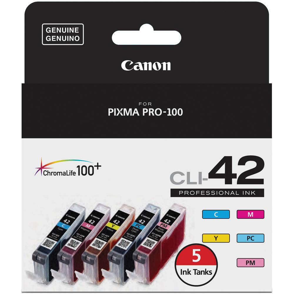 Pack de Tinta Canon Cli 42 de 5 Colores 909116-REG Pack de Tinta Canon Cli 42 de 5 Colores 909116-REG