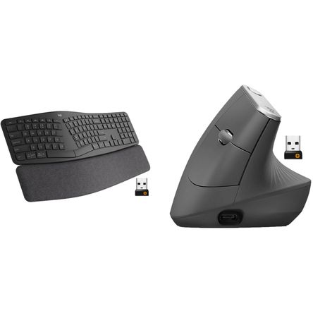 Kit de Productividad Logitech con Teclado Inalámbrico Ergo K860 y Ratón Ergonómico Mx Vertical 1688383-REG