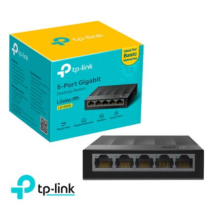 TP Link LS1005G Switch Con 5 Puertos 10,100,1000 Mbps Switch Tp-Link Ls1005G Con 5 Puertos 10-100-1000 Mbps TP Link LS1005G Switch Con 5 Puertos 10,100,1000 Mbps Switch Tp-Link Ls1005G Con 5 Puertos 10-100-1000 Mbps