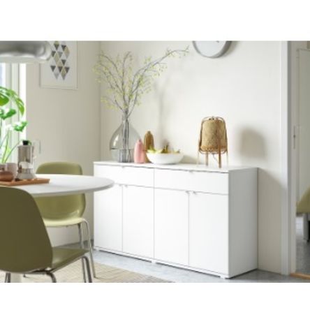 Aparador Moderno Sami 140cm Blanco TU MESITA Aparador Moderno Sami 140cm Blanco TU MESITA