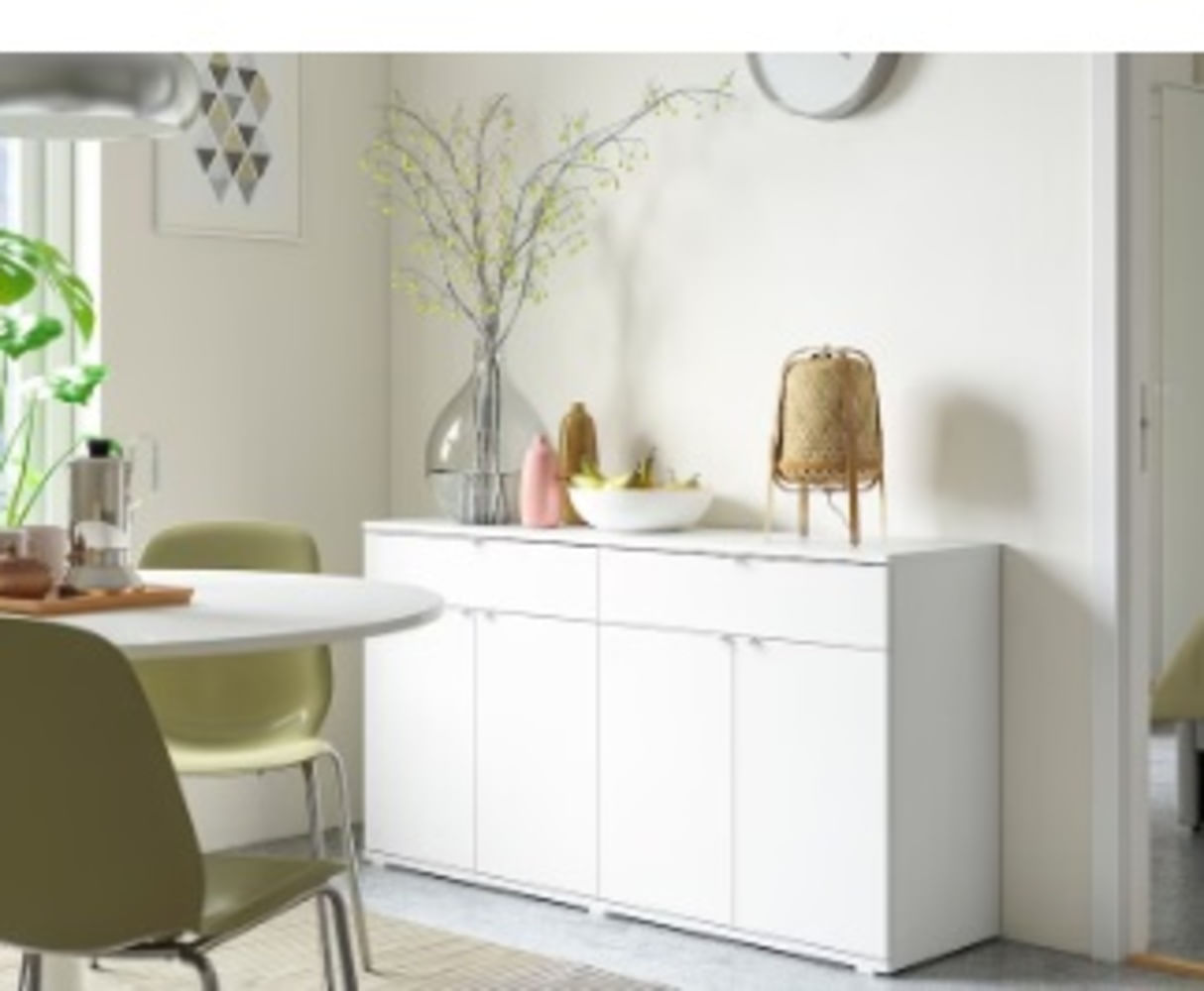 Aparador Moderno Sami 140cm Blanco TU MESITA