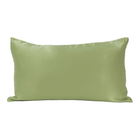 Cojín Rectangular de Seda Nienna Home Color Verde Manzana