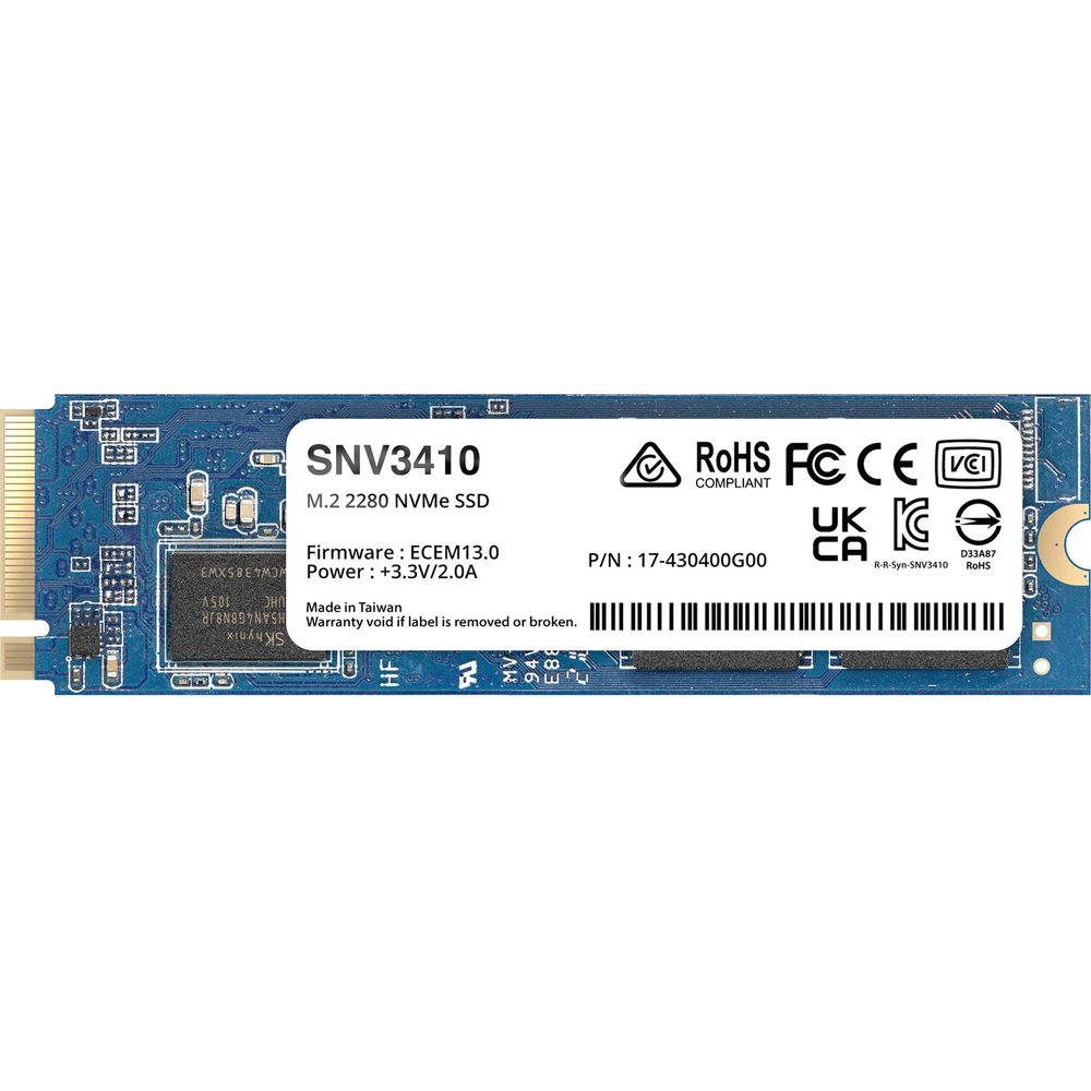 Ssd Synology Snv3410 Nvme M.2 2280 de 800Gb 1713943-REG Ssd Synology Snv3410 Nvme M.2 2280 de 800Gb 1713943-REG