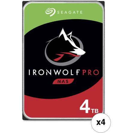 Disco Duro Interno Nas Seagate Ironwolf Pro 4Tb 7200 Rpm Sata Iii 3.5 Cmr Retail 4 Pack 1770084-REG Disco Duro Interno Nas Seagate Ironwolf Pro 4Tb 7200 Rpm Sata Iii 3.5 Cmr Retail 4 Pack 1770084-REG
