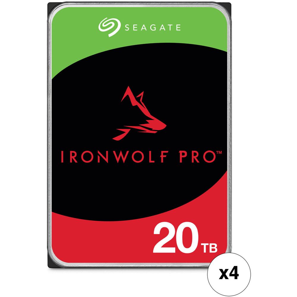Disco Duro Interno Nas Seagate Ironwolf Pro 20Tb 7200 Rpm Sata Iii 3.5 Cmr Retail 4 Pack 1770077-REG Disco Duro Interno Nas Seagate Ironwolf Pro 20Tb 7200 Rpm Sata Iii 3.5 Cmr Retail 4 Pack 1770077-REG