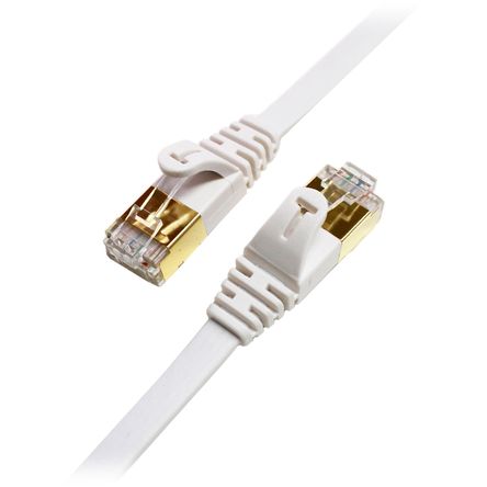 Cable de Parche Ethernet Plano Ultra Plano Blindado Cat 7 de Tera Grand 10Gb 6 Blanco 1471037-REG Cable de Parche Ethernet Plano Ultra Plano Blindado Cat 7 de Tera Grand 10Gb 6 Blanco 1471037-REG