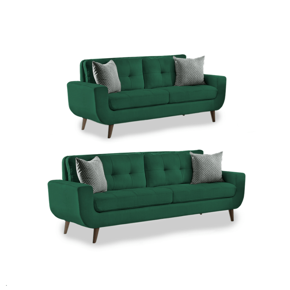 Juego de Sala Vintage 3 2 Fabiani Mango Verde Oscuro Juego de Sala Vintage 3 2 Fabiani Mango Verde Oscuro