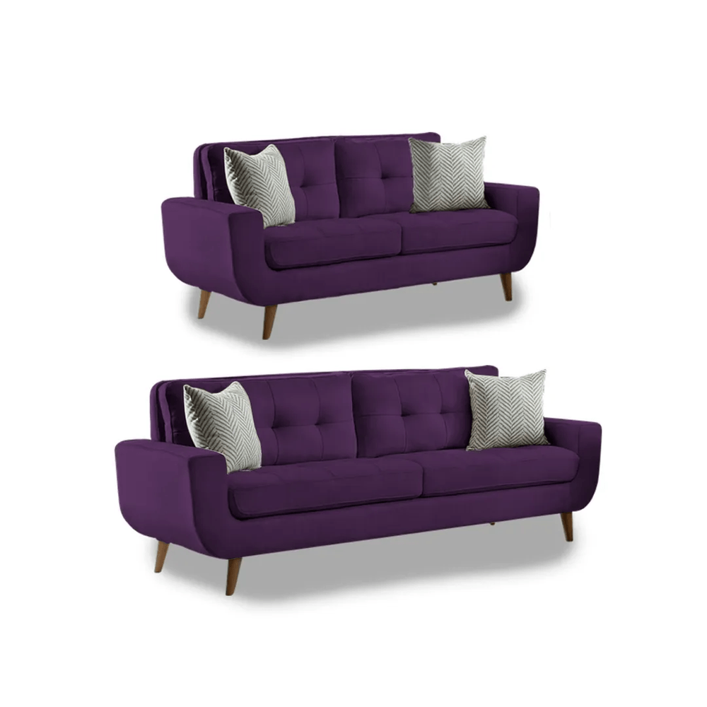 Juego de Sala Vintage 3 2 Fabiani Mango Morado Juego de Sala Vintage 3 2 Fabiani Mango Morado