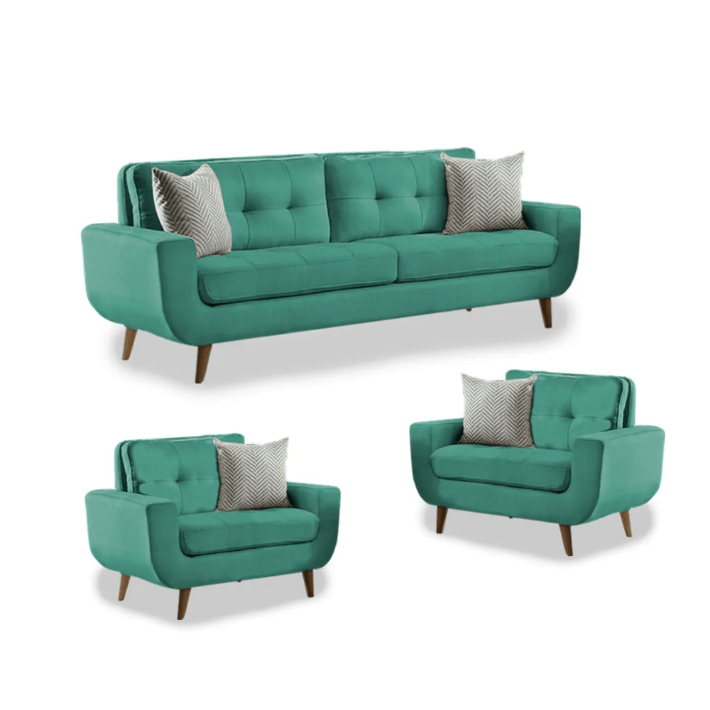 Juego de Sala Vintage 3 1 1 Fabiani Mango Verde Jade Juego de Sala Vintage 3 1 1 Fabiani Mango Verde Jade