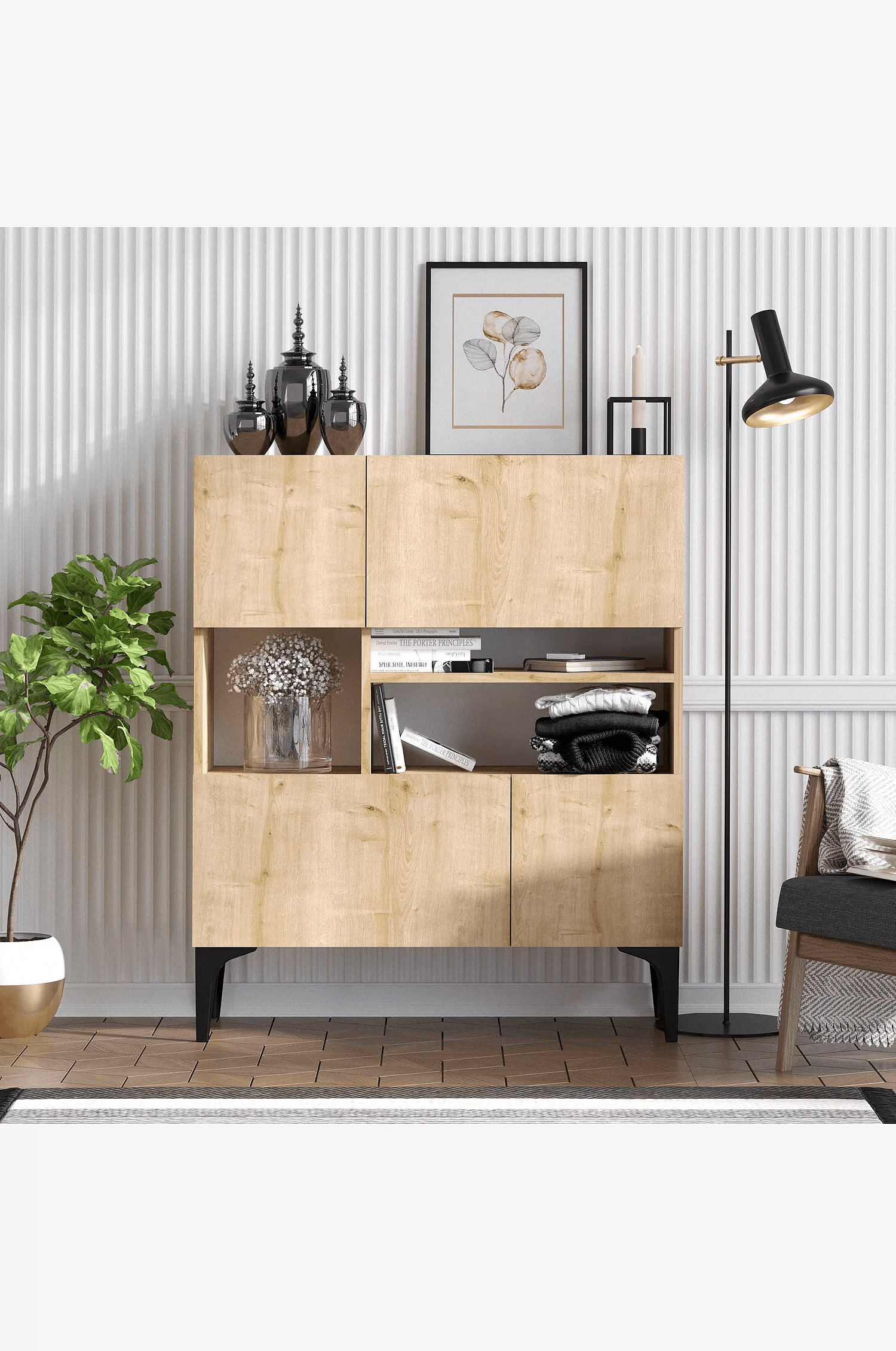 Aparador Nórdico Fernanda 4 puertas TU MESITA