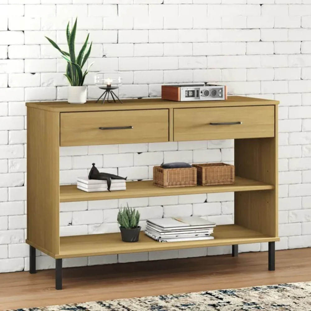 Mueble Recibidor moderno 2 cajones mas repisa Bélgica color Haya TU MESITA