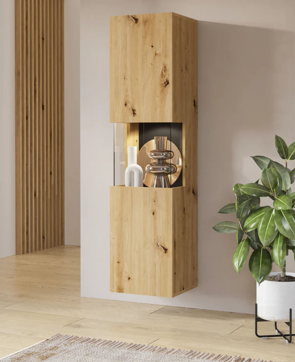 Vitrina Alta Flotante Victoria color Duna TU MESITA