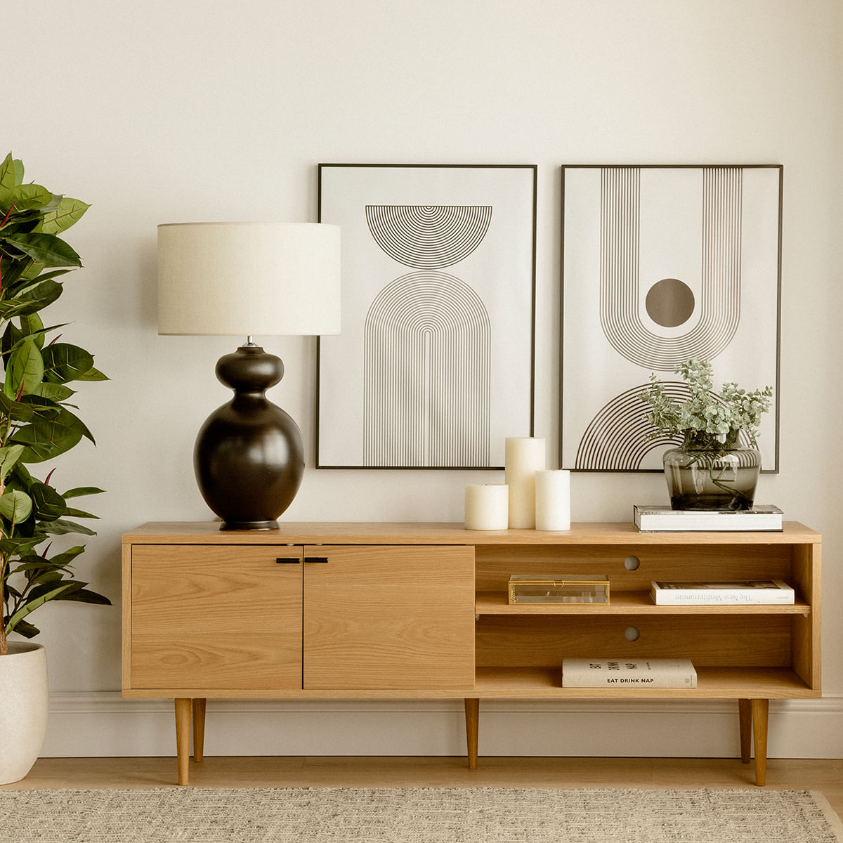 Aparador Moderno 2 puertas Toronto color Duna TU MESITA