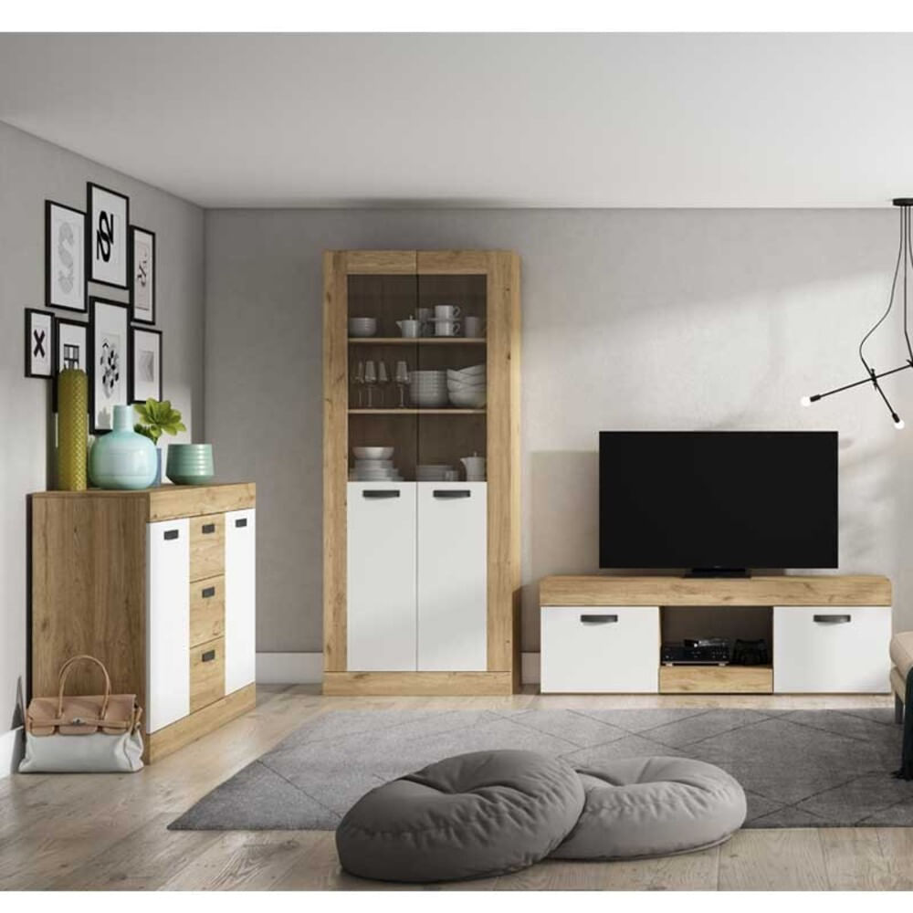 Vitrina Moderna 2 puertas Argos color Marrón/Blanco TU MESITA Vitrina Moderna 2 puertas Argos color Marrón/Blanco TU MESITA