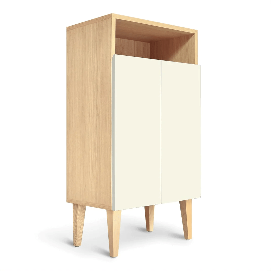 Aparador Clásico Enki 2 puertas color Duna/Blanco TU MESITA