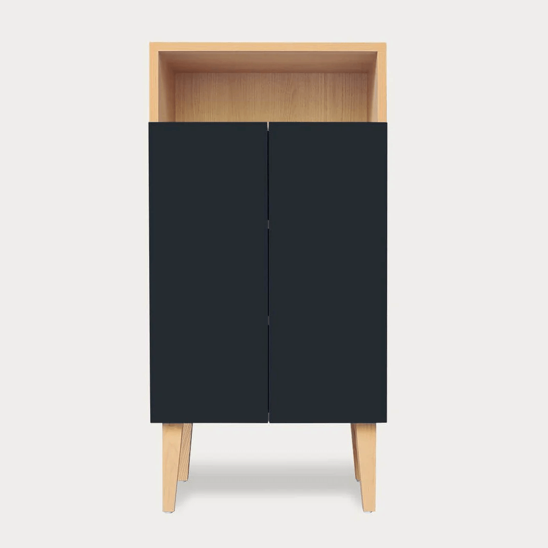 Aparador Clásico Enki 2 puertas color Duna/Negro TU MESITA