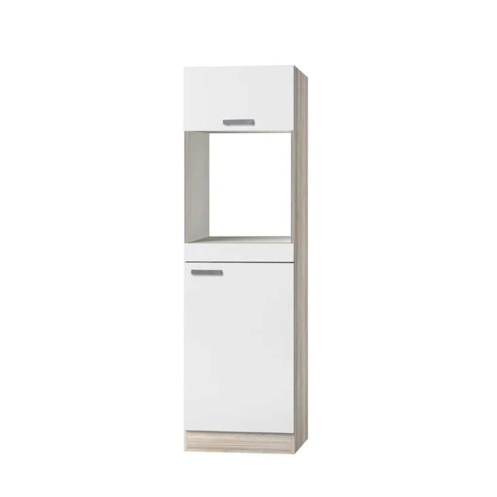 Mueble de Cocina Moderno Nara Blanco y Marrón R&R MUEBLES