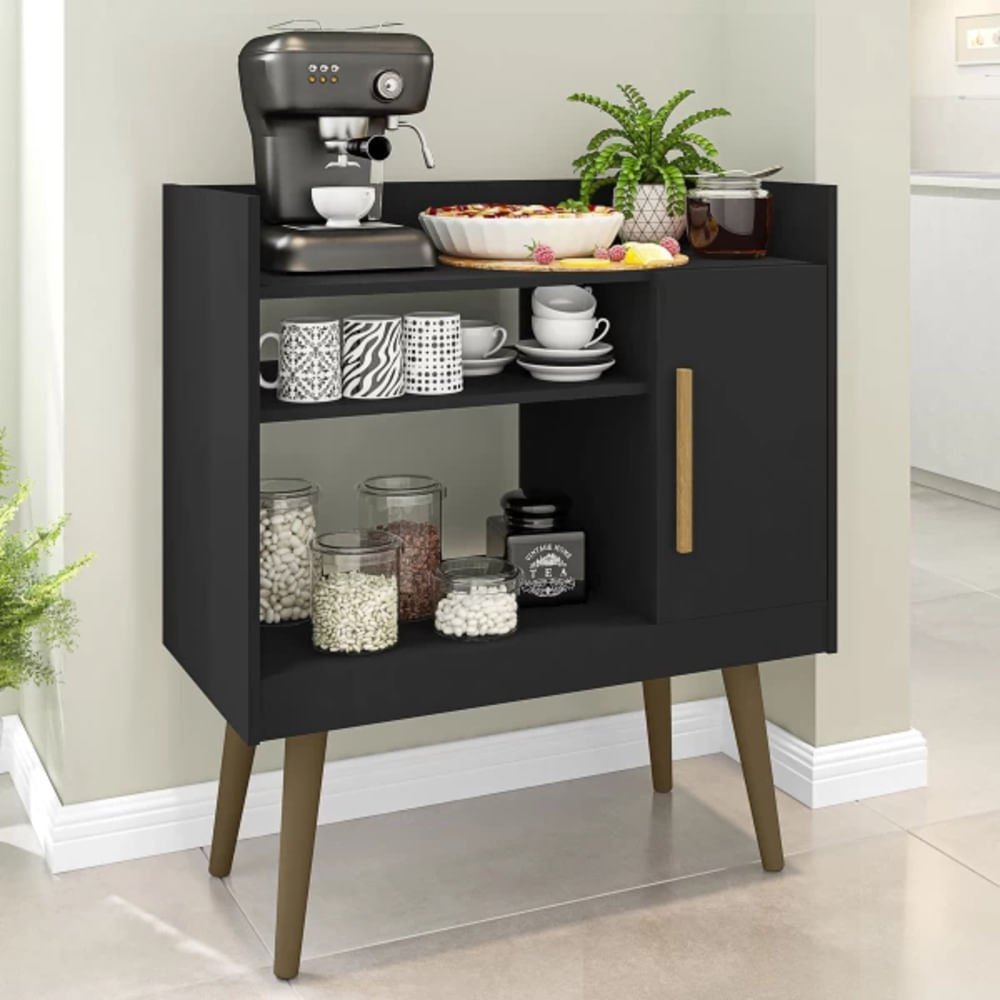 Aparador Vajillero Rubens color Negro 1 puerta TU MESITA