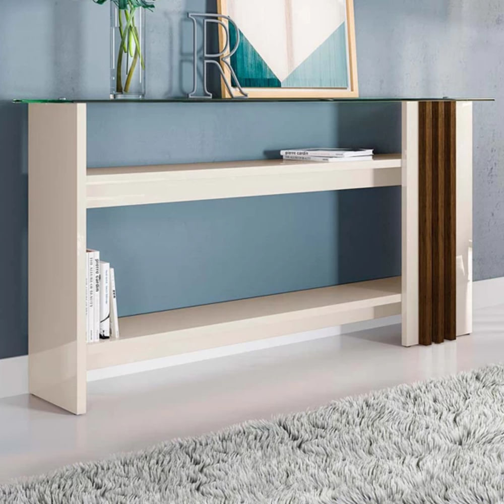 Recibidor Moderno Frizz color Blanco/Marrón TU MESITA