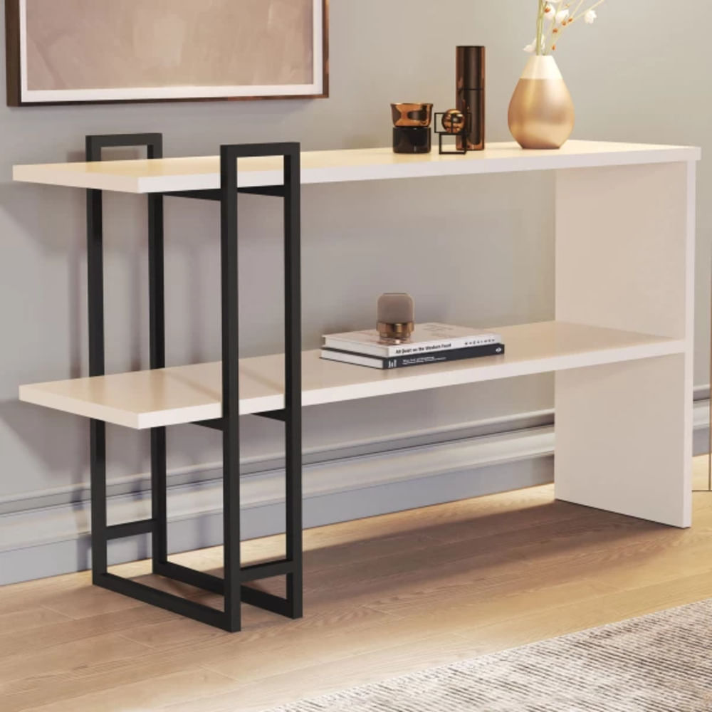 Recibidor Moderno Luxury color Blanco/Negro TU MESITA