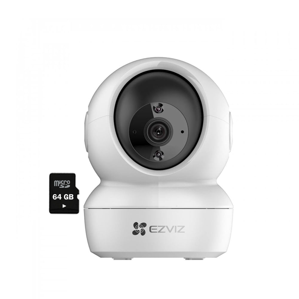Cámara Wifi H6C Full Hd Ezviz Gira 360 Boton Llamada Micro SD 64Gb
