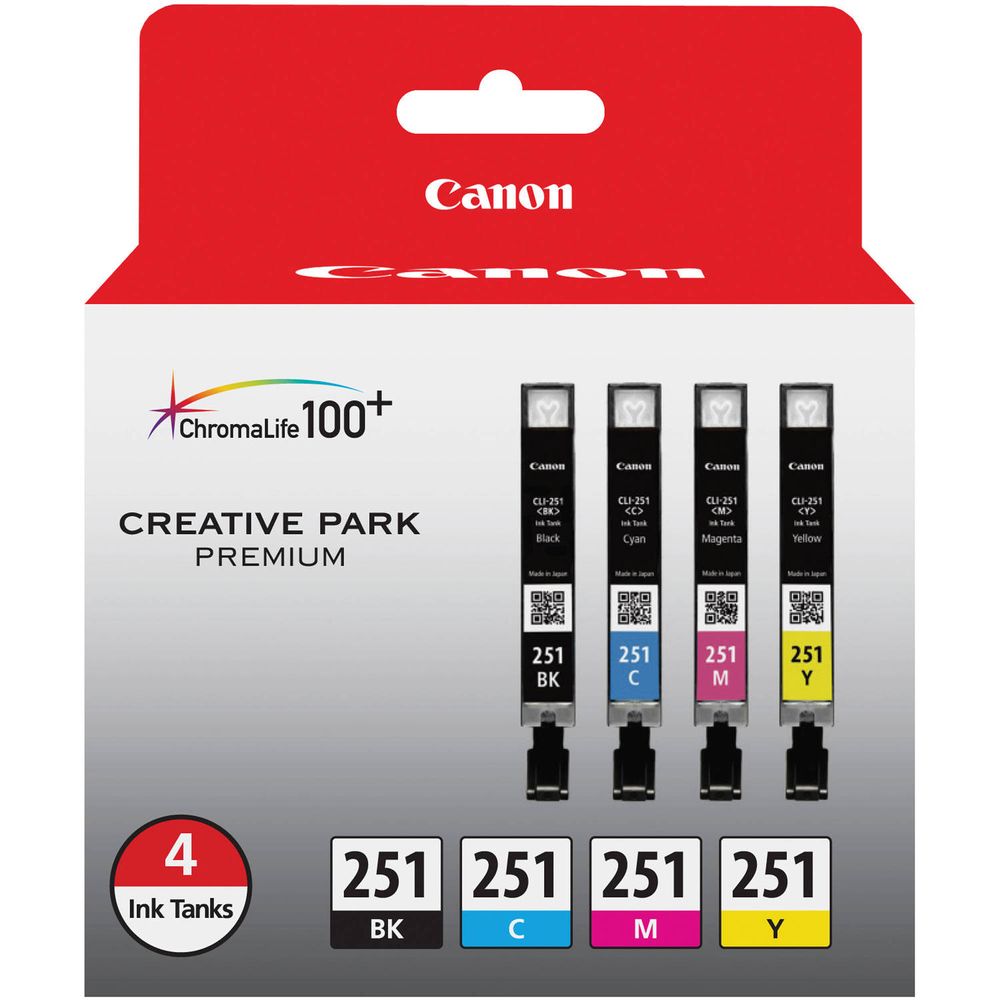 Set de Tinta Canon Cli 251 de 4 Cartuchos 1026797-REG Set de Tinta Canon Cli 251 de 4 Cartuchos 1026797-REG