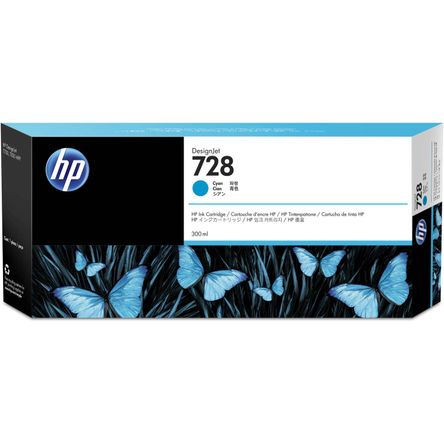 Cartucho de Tinta Hp 728 Cyan Designjet 300Ml 1239753-REG Cartucho de Tinta Hp 728 Cyan Designjet 300Ml 1239753-REG