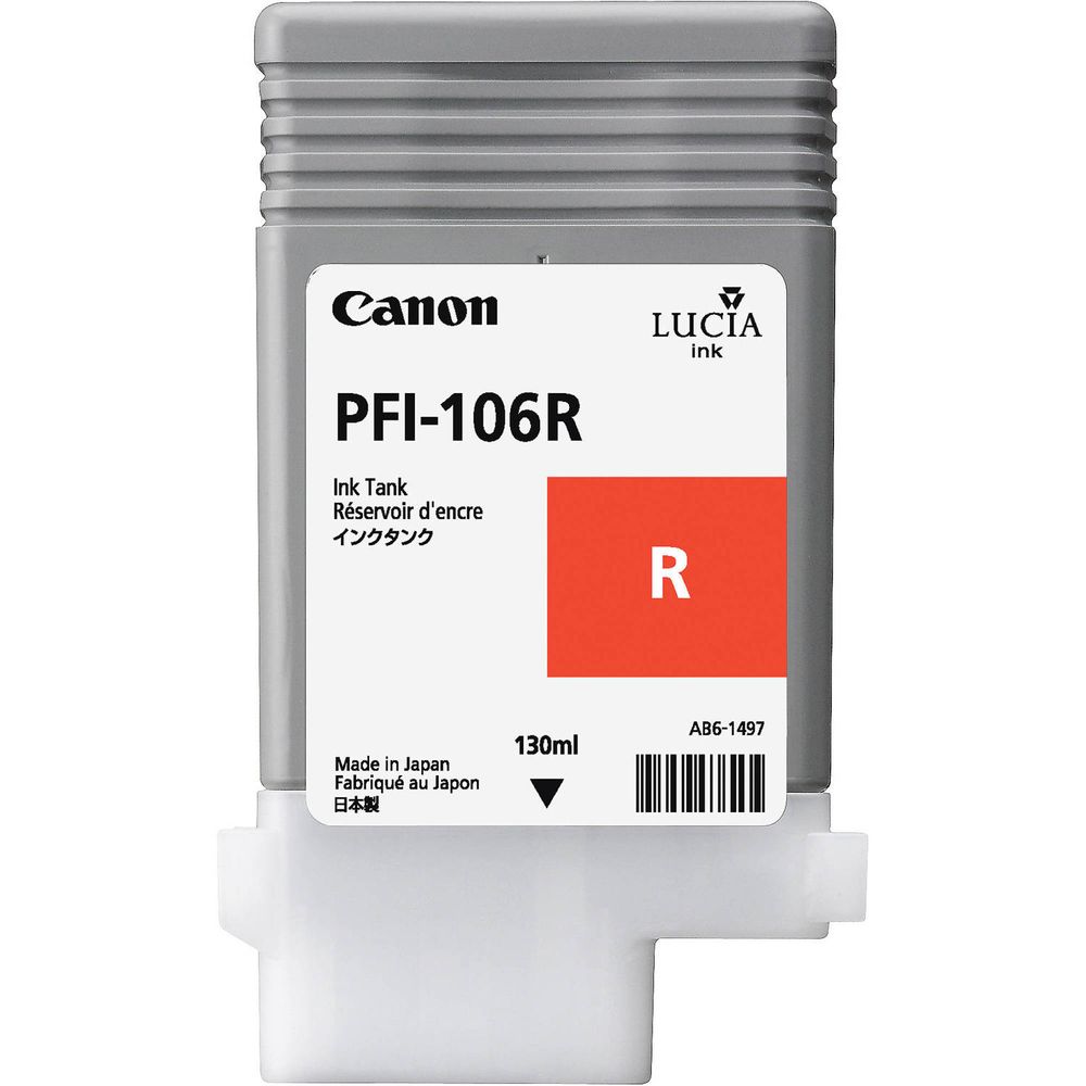 Cartucho de Tinta Roja Canon Pfi 106R 130Ml 891926-REG Cartucho de Tinta Roja Canon Pfi 106R 130Ml 891926-REG